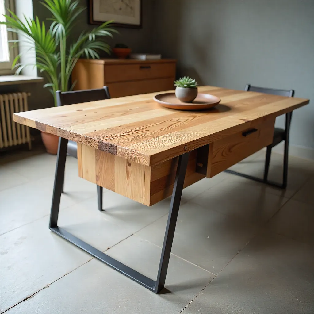 Transformed wooden furniture piece